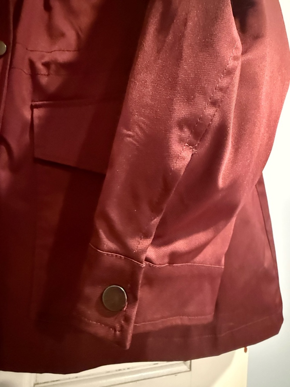 Lane Bryant Women’s Utility Jacket in Burgundy - Picture 3 of 9
